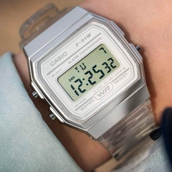 Reloj Casio digital F-91WS Clear Colors en resina transparente, F-91WS-8EF.