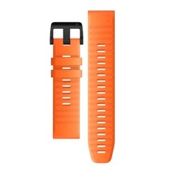 Correa Garmin en silicona naranja con hebilla negra, de 22 mm, 010-12863-01.