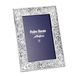 Marcos de fotos en plata Pedro Durán "Adorno" 16x11 cms.
