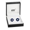 ✨Gemelos Montblanc Pix para hombre en acero y azul, 123812.