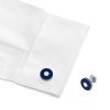 ✨Gemelos Montblanc Pix para hombre en acero y azul, 123812.