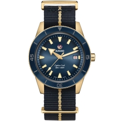 Reloj Rado Captain Cook Automatic Bronze en azul y dorado mate, R32504207.