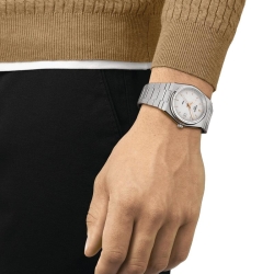 Reloj Tissot PRX de hombre en acero con detalles rosé, T1374101103100.