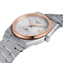Reloj Tissot PRX Powermatic 80 de hombre, automático y detalles rosé, T1374072103100.