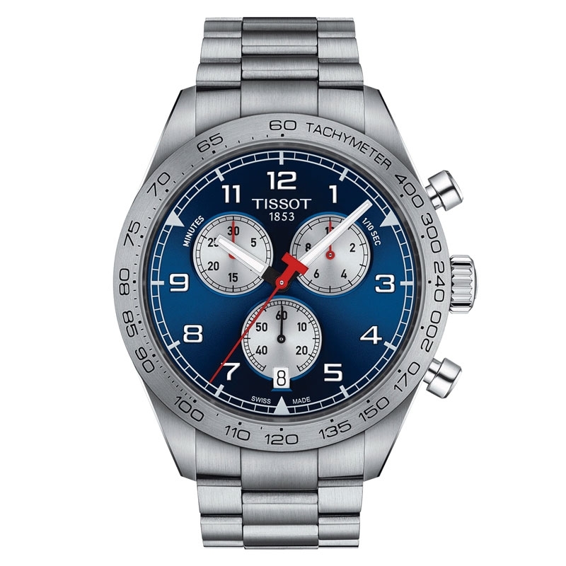 Reloj Tissot PRS 516 de hombre con cronógrafo esfera azul T1316171104200.