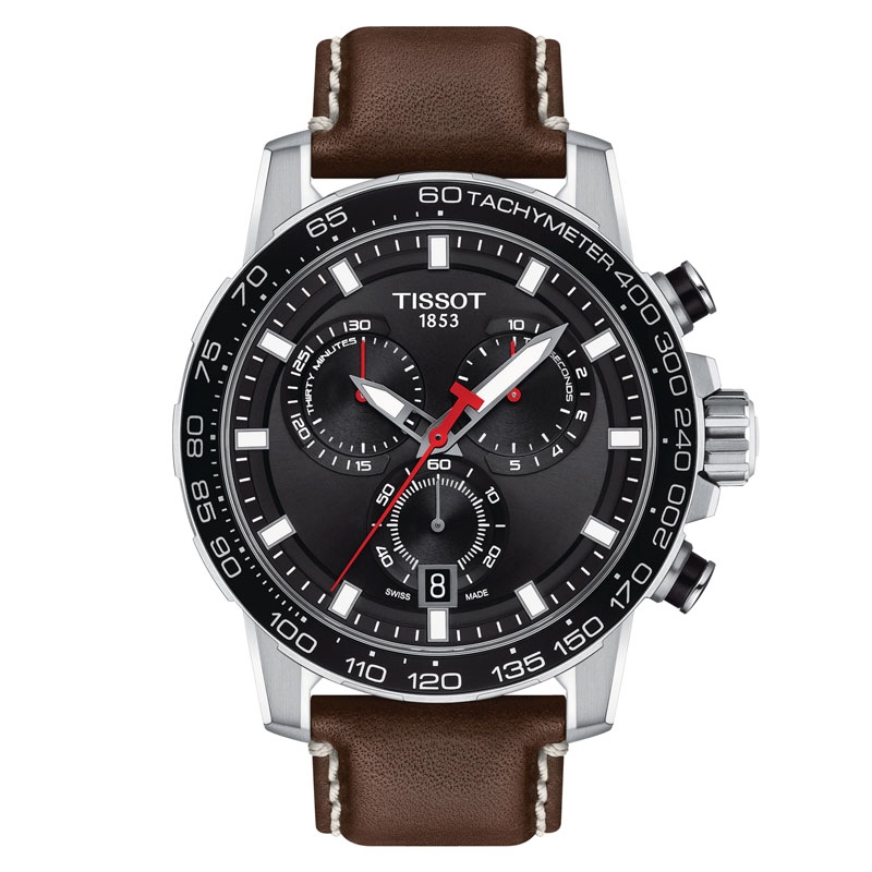 Reloj Tissot SuperSport Chrono hombre correa marr n T1256171605101