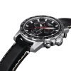 Reloj Tissot SuperSport Chronograph con esfera y correa piel negras, T1256171605100.