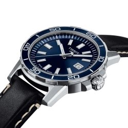 Reloj Tissot Supersport de hombre con esfera azul y correa negra, T1256101604100.