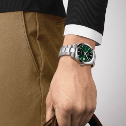 Reloj Tissot Gentleman Powermatic 80 Silicium automático con esfera verde, T1274071109101.