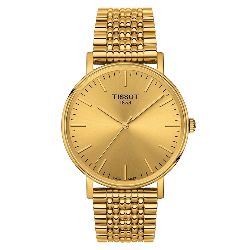 Reloj Tissot Everytime de mujer dorado en oro amarillo, T1094103302100.