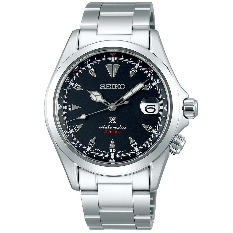 Reloj Seiko Prospex Alpinist automático para hombre esfera negra, SPB117J1.