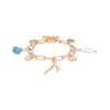 Pulsera dorada con turquesa y perlas, Haizu de Luxenter, SGBW04894.