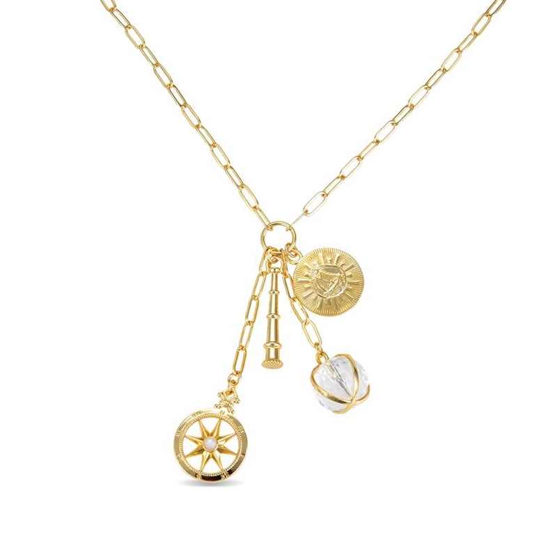 Collar dorado con amuletos de la suerte, Thaval de Luxenter, SGNX155.