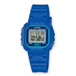 Reloj Casio digital de mujer en resina azul, LA-20WH-2AEF.
