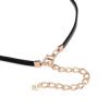Collar de piel negra con metal dorado, Hekram de Luxenter, SGNY057380.