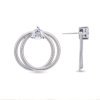 ❤️ Pendientes en plata de tubogas y circonita, de Luxenter, ET38900.