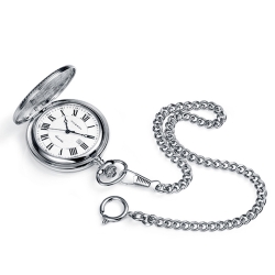 Reloj Viceroy de bolsillo para hombre con esfera blanca y cadena, ref. 44105-02