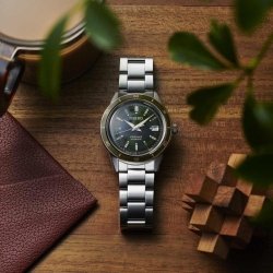 Reloj Seiko Presage Style60´s automático para hombre con bisel verde, SRPG07J1.