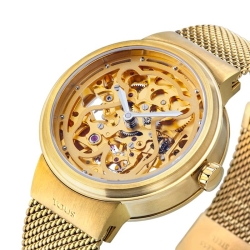Reloj Tous Rond Automatic de mujer, automático tipo Skeleton en dorado, 100350665.