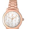 Reloj Tous Glazed de mujer dorado en rosé con esfera plateada, 100350640.