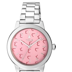 Reloj Tous Glazed de mujer en acero con esfera rosa, ref. 100350630.