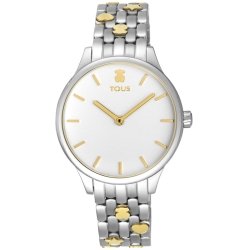 Reloj Tous Mini de mujer en acero bicolor dorado, ref. 100350650.