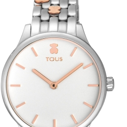 Reloj Tous Mini de mujer en acero bicolor rosado con iconos, 100350655.