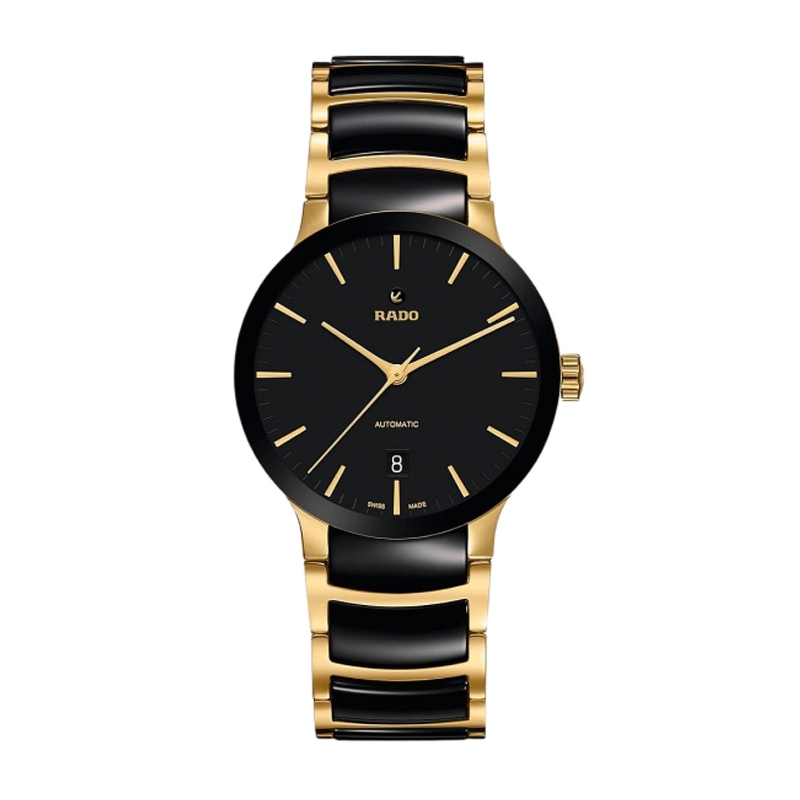 Reloj Rado Centrix automático en cerámica negra con dorado, R30035172
