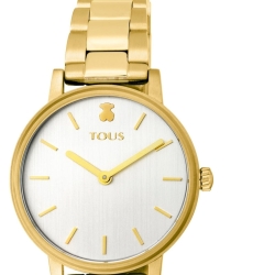 Reloj Tous Rond de mujer dorado con circonitas en degradé, 100350595.