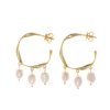Aros de plata dorada y perlas cultivadas, de Salvatore Plata, 164A0084.