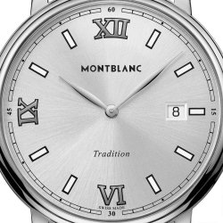 Reloj Montblanc Tradition Quartz de hombre con correa negra, 127775.