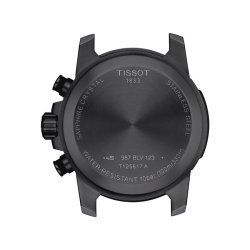 Reloj Tissot SuperSport Chrono negro con correa beige, T1256173705101.