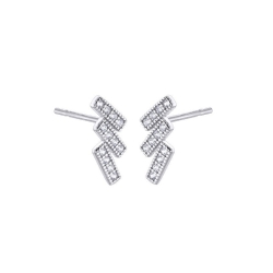 Pendientes en plata rodiada con circonitas, Pretty Jewels de Durán Exquse, 00510591.