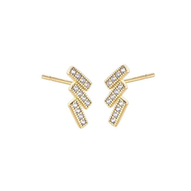 Pendientes de plata dorada y circonitas, Pretty Jewels de Durán Exquse, 00510592.