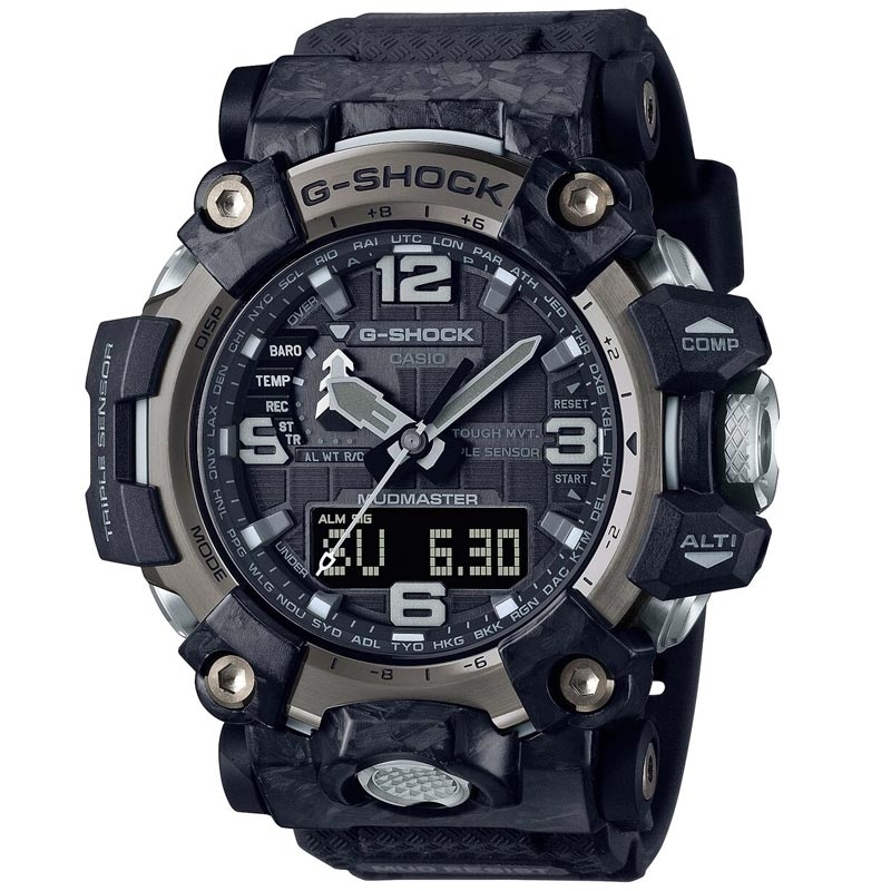 Reloj Casio G-Shock Mudmaster Tough Solar con correa negra, GWG-2000-1A1ER.