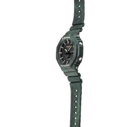 Reloj Casio G-Shock Classic Carbon Core estampado verde, GA-2100FR-3AER.