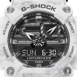 Reloj Casio G-Shock Classic en blanco y gris, estampado glacial, GA-900GC-7AER.