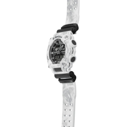 Reloj Casio G-Shock Classic en blanco y gris, estampado glacial, GA-900GC-7AER.