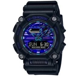 Reloj Casio G-Shock colores especiales, en negro y esfera morada, GA-900VB-1AER.