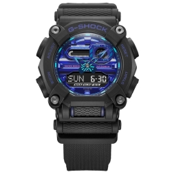 Reloj Casio G-Shock colores especiales, en negro y esfera morada, GA-900VB-1AER.