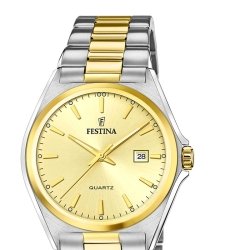 ✌️Reloj Festina F20554/3 Klassik de caballero bitono acero y dorado.