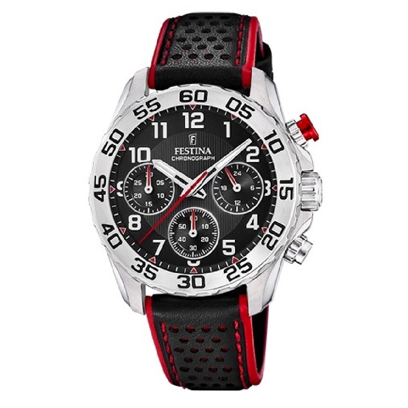 Reloj Festina Junior Collection de niño cronógrafo y correa negra, F20458/3.