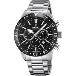Reloj Festina Ceramic hombre en acero y esfera negra, F20575/3.