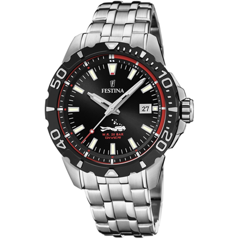 Reloj Festina The Originals hombre, modelo diver y esfera negra, F20461/2. Reloj Festina The Originals hombre, modelo diver y esfera negra, F20461/2.