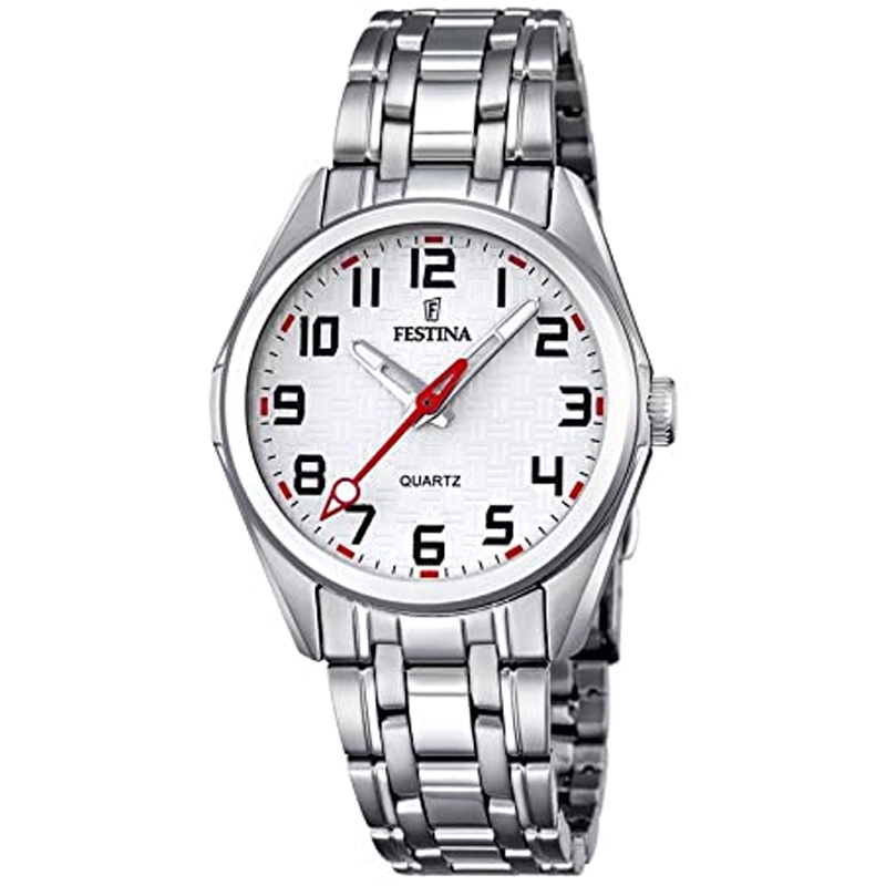 Reloj Festina Junior para cadetes en acero y esfera blanca, F16903/1.