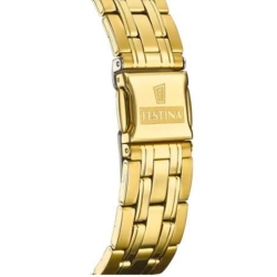 Reloj festina F20513/2 para caballeros colección acero clásico, con revestimiento en dorado amarillo y esfera plateada.