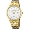 Reloj festina para hombre en acero clásico con dorado amarillo y esfera plateada, F20513/2.