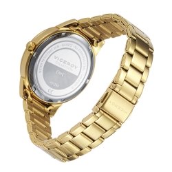 Reloj Viceroy 401260-03 de mujer en acero con revestimiento dorado, esfera madre perla y bisel con circonitas.
