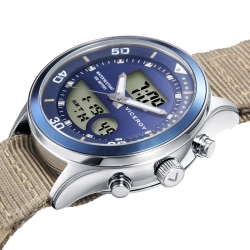 Reloj Viceroy 41101-34 para cadete de la colección Next, anadigit en acero inoxidable con esfera azul correa de nylon.