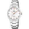 Festina® para mujeres en acero con bisel plateado liso y circonitas, F20582/1.